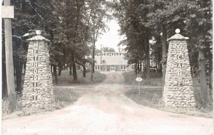 Ingresso foto reale RPPC Clear Lake M.E. Campo 1940 IA - Foto 1 di 2