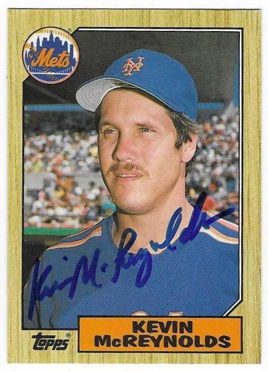 KEVIN MCREYNOLDS 1987 TOPPS TRADED AUTOGRAPHED SIGNED # 76T NEW YORK METS - Image 1 of 1