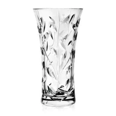 Vaso Decorativo Casa in Vetro Trasparente RCR Laurus Cristallo H 30 cm D 15 cm - Immagine 1 di 3