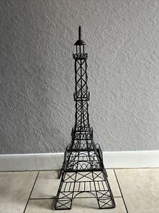 Eiffel Tower Statue, 33” tall 12” wide, Metal, Room/Garden Decor