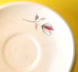 Franciscan Duet Saucers Set of 2 Mid Century Vintage 6" Retro Pink Flowers MCM - Picture 1 of 6