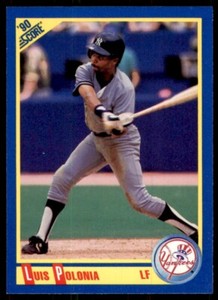 1990 Score Luis Polonia Baseball Cards #442