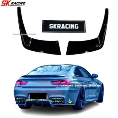 Kits de carrocería de labios de protección difusor trasero negro brillante para BMW F06 F12 F13 M6 2013-2018 Foto 1 de 4