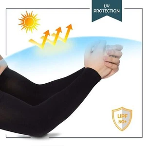 1 Pair Cooling Arm Sleeves Cover UV Sun Protection Basketball Sport - Picture 1 of 9