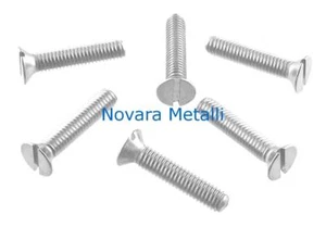 100 microviti inox Testa Piana svasata M1x4 - M1 taglio cacciavite viti   - Foto 1 di 1