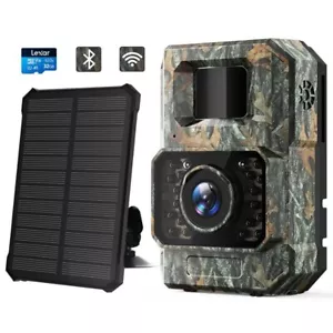 Caméra de Chasse + panneau solaire Batterie intégrée 2000MAH 48MP WiFi LED 850nm - Imagen 1 de 9