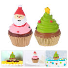 Bożonarodzeniowe Miniaturowe ozdoby Figurki Świętego Mikołaja do dekoracji ciasta