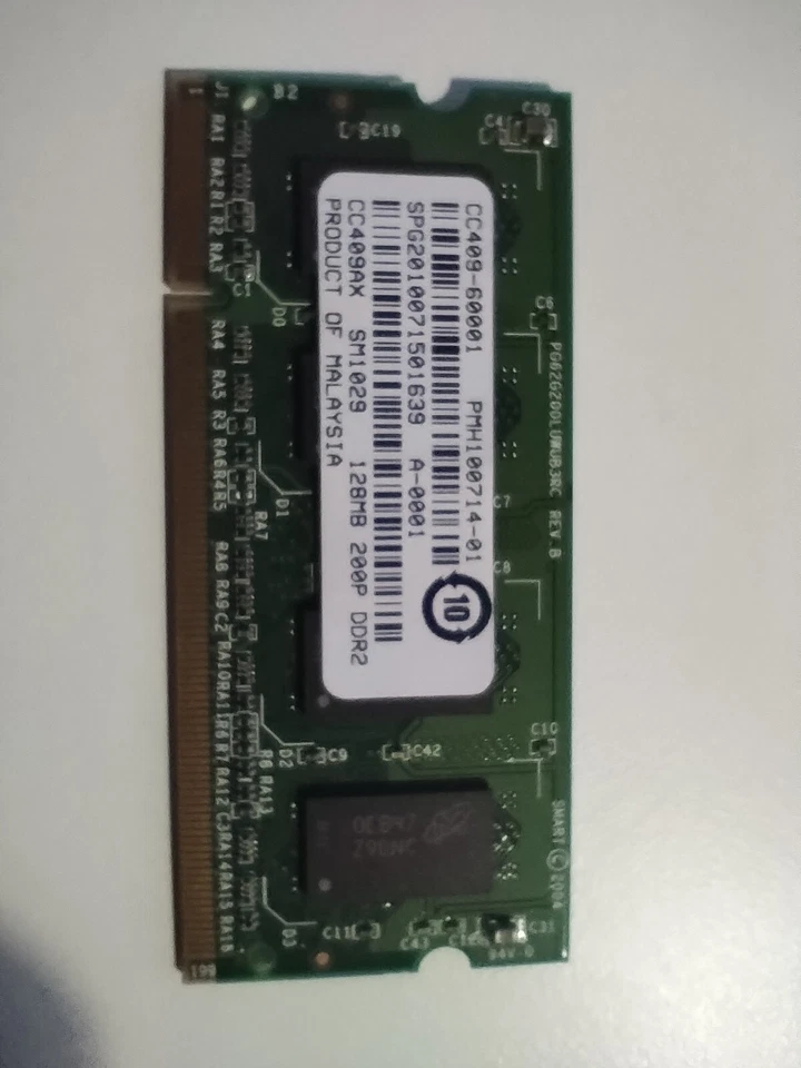 HP 128MB DDR2 200-Pin So-Dimm Memory for LaserJet CC409-60001 CC409AX - Image 1 of 1