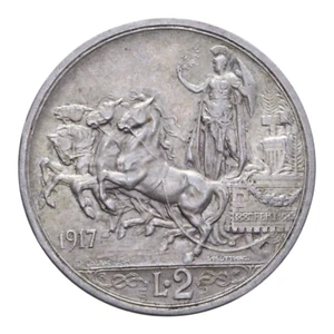 2 LIRE 1917 QUADRIGA BRIOSA NC VITT. EMANUELE III - Picture 1 of 2