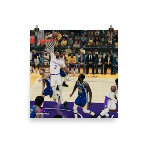 2021 NBA Season Golden State Warriors Vs Los Angeles Lakers Photo Paper Poster - Picture 1 of 1