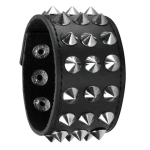 Punk Leder Manschettenarmband für Männer Frauen Retro Vintage Nieten Armbände... - Bild 1 von 8
