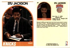Stu Jackson 1989 Hoops Basketball Card 60 New York Knicks