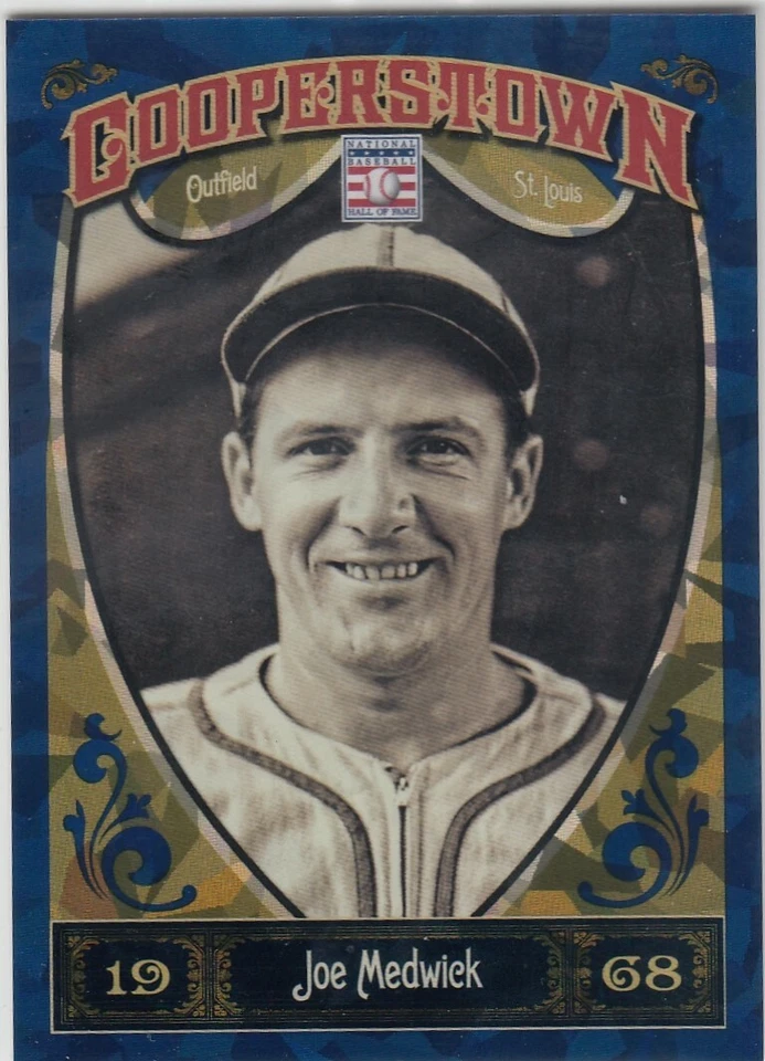 JOE MEDWICK /499 COOPERSOTOWN BLUE CRYSTAL CRACKED ICE CARDINALS #35 2013 PANINI - Image 1 of 1