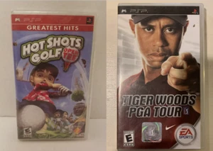🔥 Set of two Golf Games for Playstation PSP UMD Tiger Woods Hot Shots Golf - Picture 1 of 2