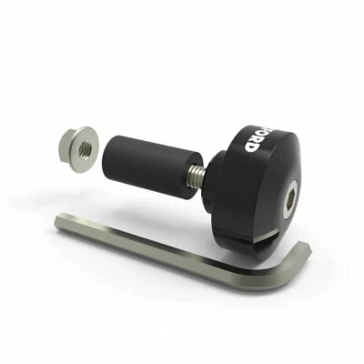 Oxford Motorcycle Bar Ends 1 Black Motorbike Bar End Weights - Image 1 of 4