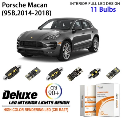 Kit de luces LED interiores para Porsche Macan 95B 2014-2018 actualización de bombilla blanca Foto 1 de 4