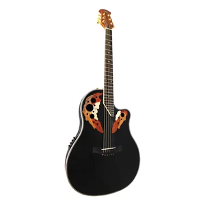 Haze SP723CEQBK Round-Back Electric-Acoustic Guitar built in tuner + Free Gig Ba - Picture 1 of 10
