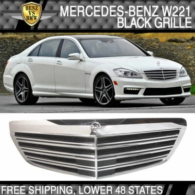 Fit 10-13 Mercedes Benz W221 S-Class AMG Style  Front Hood Grill Grille - ABS Foto 1 de 4