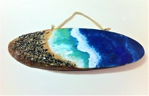 Driftwood Wall Art,Driftwood Unique Decor, Driftwood Wall Decor, Resin Ocean Art - Picture 1 of 6