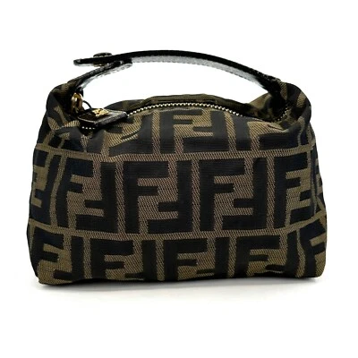FENDI Zucca Brown Vanity Bag Pouch Nylon Authentic - Image 1 of 4
