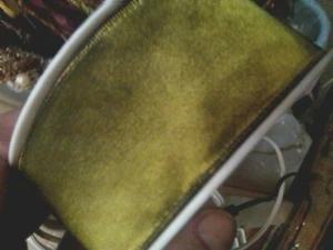 vintage ribbon rayon acetate 1.5" solid moss 1yd made in France - Picture 1 of 1