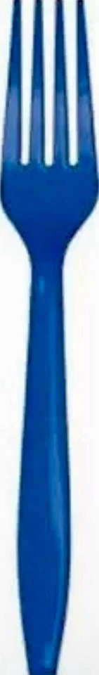 Cobalt Blue Heavy Duty Plastic Forks 24 Pack Blue Tableware Supplies Decorations - Image 1 of 1