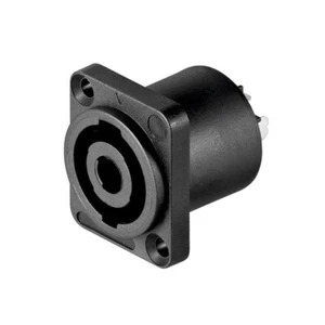 Speakon Einbaukupplung Buchse 4-polig NL4 PA Lautsprecher Boxen 19" eckig löten - Bild 1 von 1