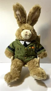 Build a Bear Tan White Pink Bunny Rabbit Green Army Uniform Shirt 23 Inches - Picture 1 of 14