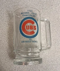 Chicago Cubs Vrs San Diego Padres 1984 National League Championship Glass Mug - Picture 1 of 8