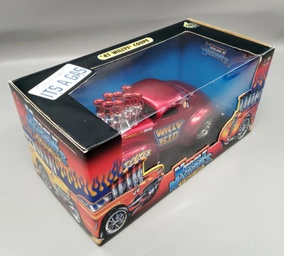 1941 Red Willys Coupe 1:18 Scale Diecast By Muscle Machines #71166 - Image 1 of 4