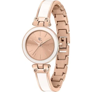 Orologio B&G Belle R3853312501 Watch Donna Rigido oro Rosa Smalto Bianco 28 mm - Foto 1 di 2