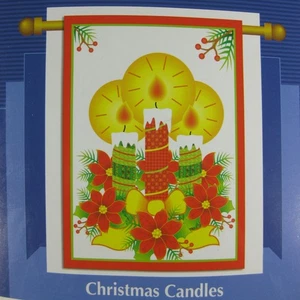 The Flagcenter Weihnachtskerzen Deko Flagge 28x40 cm Poly Vintage Neu - Bild 1 von 3