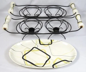 Red Wing Smart Set Warming/Serving Platter/Tray with Extra Stand USA Vintage MCM - Picture 1 of 17