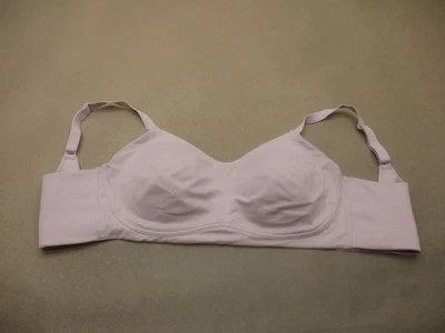 Sujetador Bralette VANITY FAIR Talla L Mujer Forrado Lila Inalámbrico Cierre Trasero 10E Foto 1 de 4