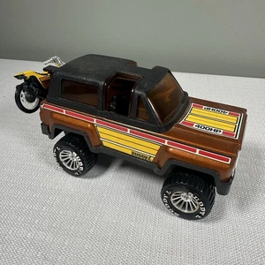 Vtg Buddy L Corp. Steel Hong Kong Truck Bronco Truck T Top 400 HP w/Dirt Bike - Picture 1 of 5