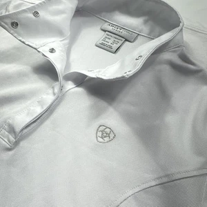 Ariat Pro Aptos Vented SS Show Shirt Girls XL 14 Equestrian Riding White - Picture 1 of 10