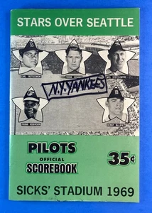 1969 Seattle Pilots Program / Scorecard - New York Yankees / Harper Stottlemyre - Bild 1 von 7