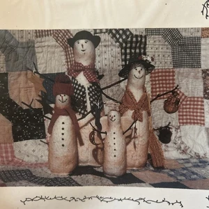 4 Sizes Primitive Skinny Folk Art Style Snowmen W/stick Arms Vintage Pattern - Picture 1 of 2
