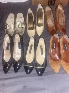 Vintage 90er Stuart Weitzman, Petra, Sergio Rossi & Yves Saint Laurent Schuhe - 6 Stück - Bild 1 von 23