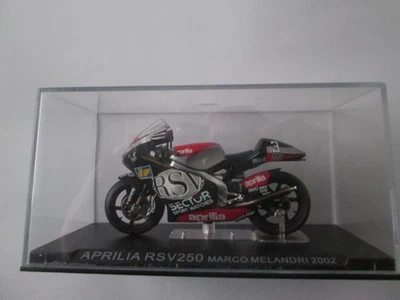 MARCO MELANDRI APRILIA RSV250  MOTO GP 2002  1-24 SCALE MOTORCYCLE MODEL - Image 1 of 4