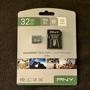 PNY Elite 32GB Micro SD Card Brand New - Picture 1 of 2