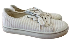 Scarpe KEEN donna 10 Elsa sneakers panna marrone righe tela basse stringate - Foto 1 di 9