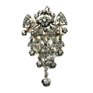 Antike Russische Diamant Brosche „Devant de Corsage“, Moskau um 1910 - Picture 1 of 6