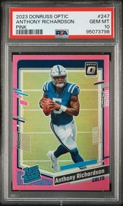 2023 Panini Donruss Optic Anthony Richardson Pink #247 PSA 10 - Picture 1 of 2