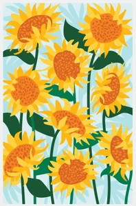 Sunflowers Cotton Kitchen Tea Towel – Floral Design - Picture 1 of 1