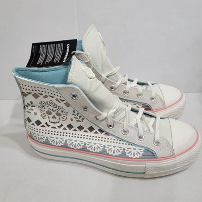 匡威 CONVERSE Chuck Taylor All Star Lift Day Of The Dead Dia de Muertos 女式 11 Men9 — 第 1/4 张图片