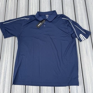 ADIDAS GOLF NUEVO Con Etiquetas Polo 3XL Azul Climalite Tres Rayas Polo - Imagen 1 de 8