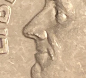 2000-P, Roosevelt Dime, Errors, Die Error, Die Crack/O, Die Break/R - Picture 1 of 7