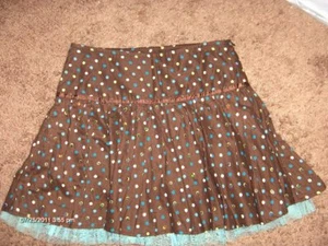 LIMITED TOO SIZE 12 POLKA DOT SKORT W/SEQINS & NET BTM - Picture 1 of 2