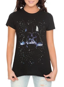 Star Wars Darth Vader HELMET LOGO TEE - Junior DAMEN Mädchen DARK SIDE T-Shirt - Bild 1 von 1